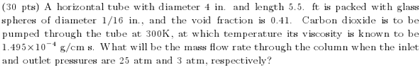 Solved A horizontal tube with diameter 4 in, and length 5.5. | Chegg.com