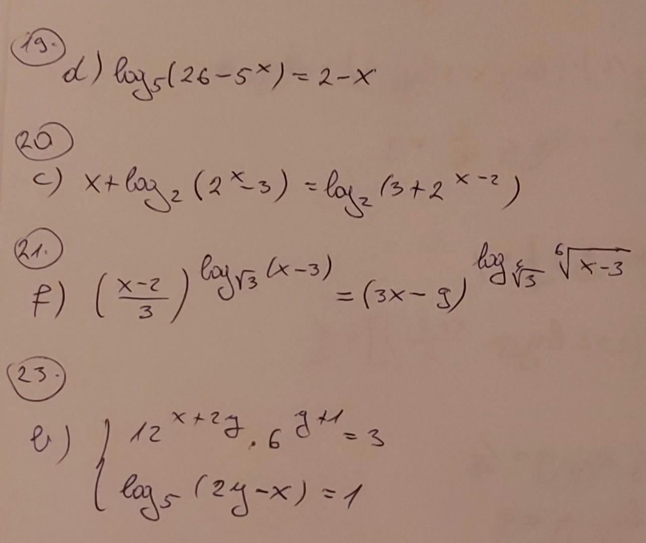 Solved D Log5 26 5x 2 x 20 C X log2 2x 3 log2 3 2x 2 Chegg solved-d-log5-26-5x-2-x-20-c-x-log2-2x-3-log2-3-2x-2-chegg