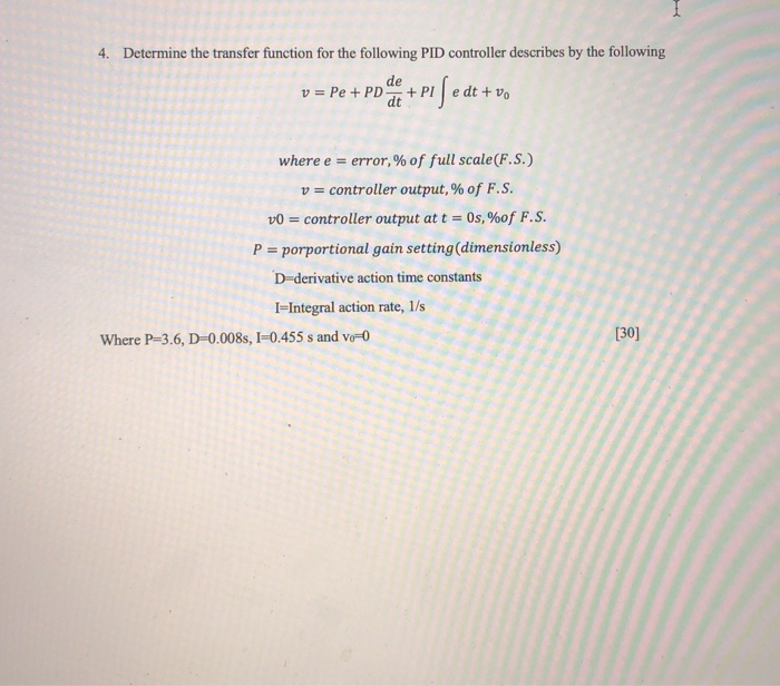 Solved 4. Determine the transfer function for the following | Chegg.com