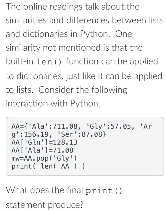 Solved The online readings talk about the similarities and | Chegg.com