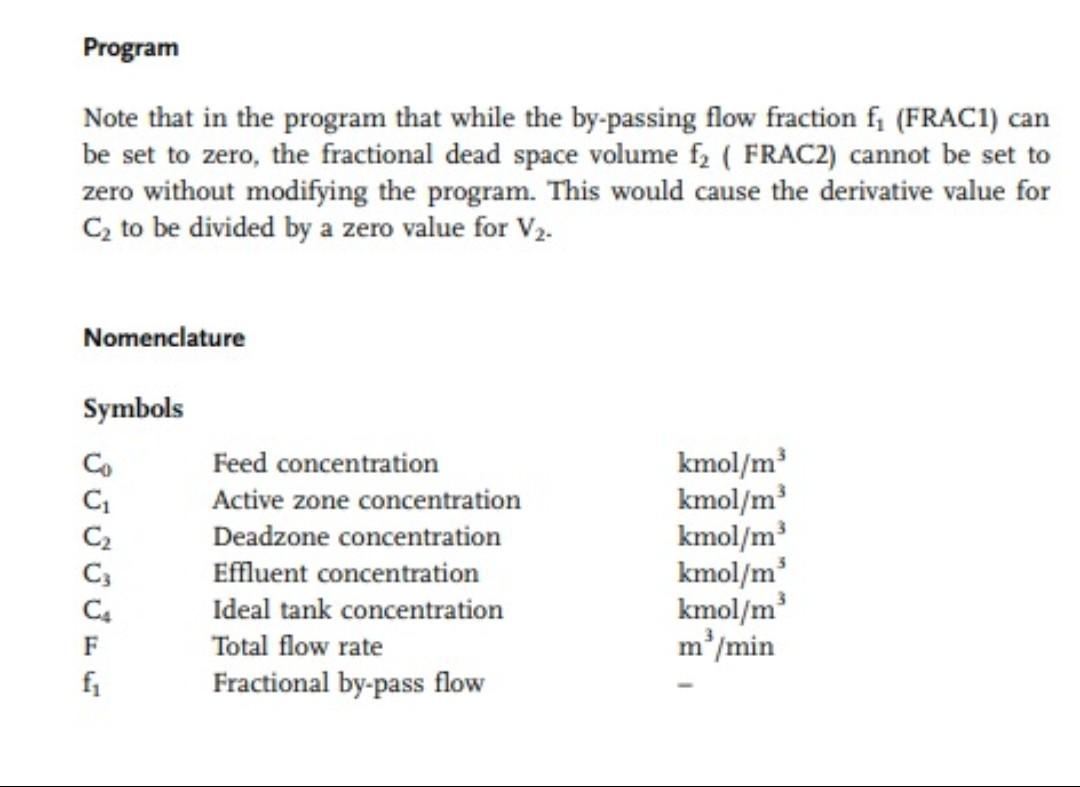 Solved System In This Model Of Non-ideal Reactor Mixing, A | Chegg.com