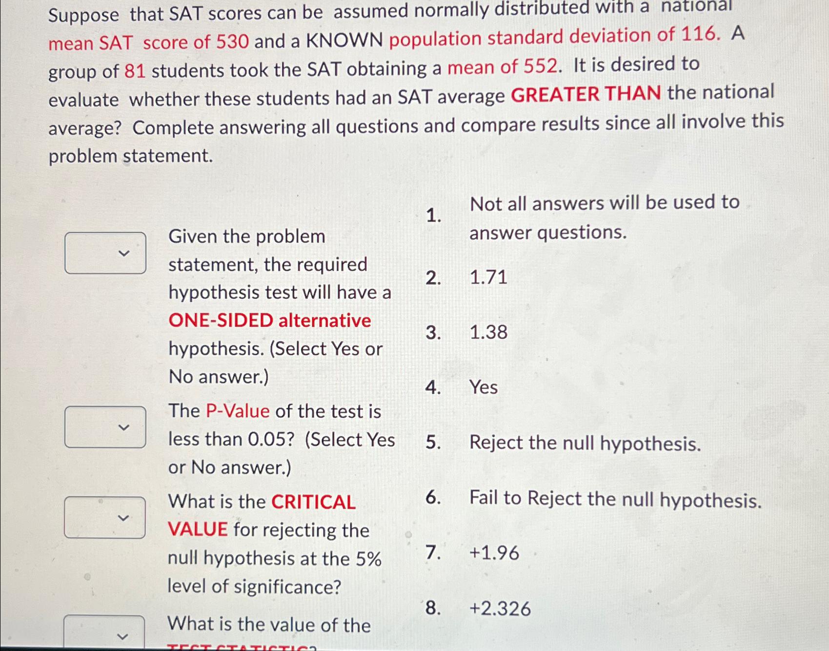 Solved Suppose That SAT Scores Can Be Assumed Normally | Chegg.com