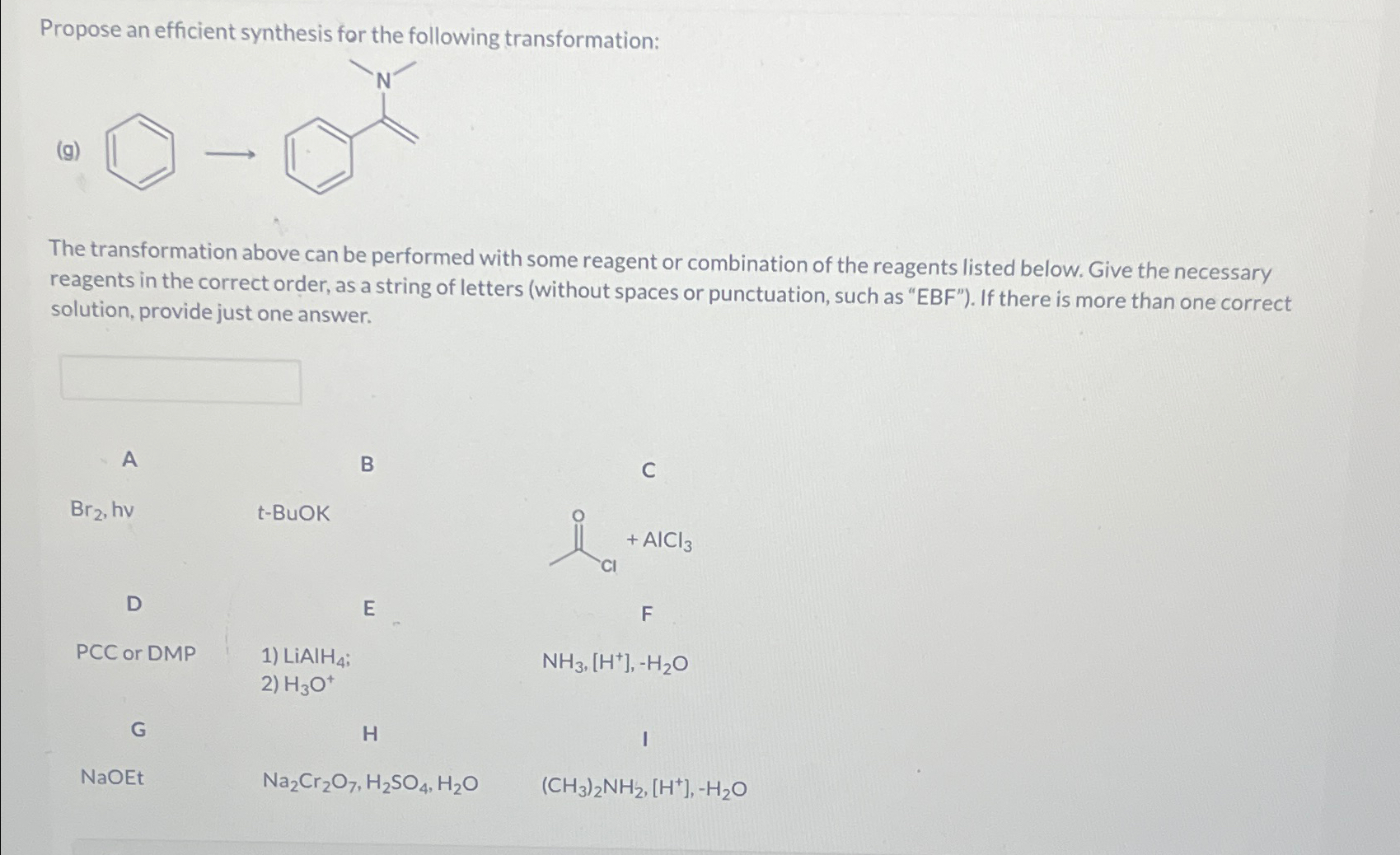 Solved Propose an efficient synthesis for the following | Chegg.com