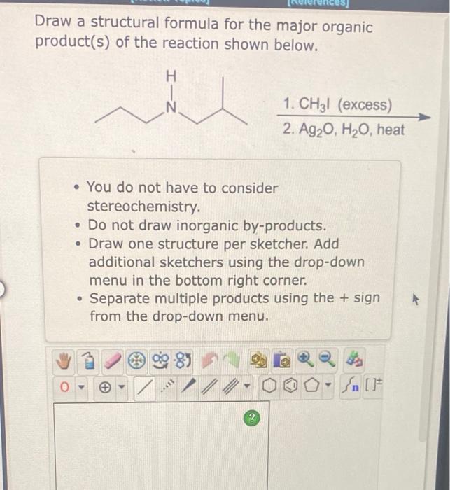 Solved Draw A Structural Formula For The Major Organic | Chegg.com