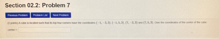 Solved Section 02.2: Problem 7 Previous Problem Problem List | Chegg.com