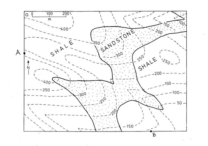 Solved Figure 1 Depicts A Geological Map With Topographic | Chegg.com