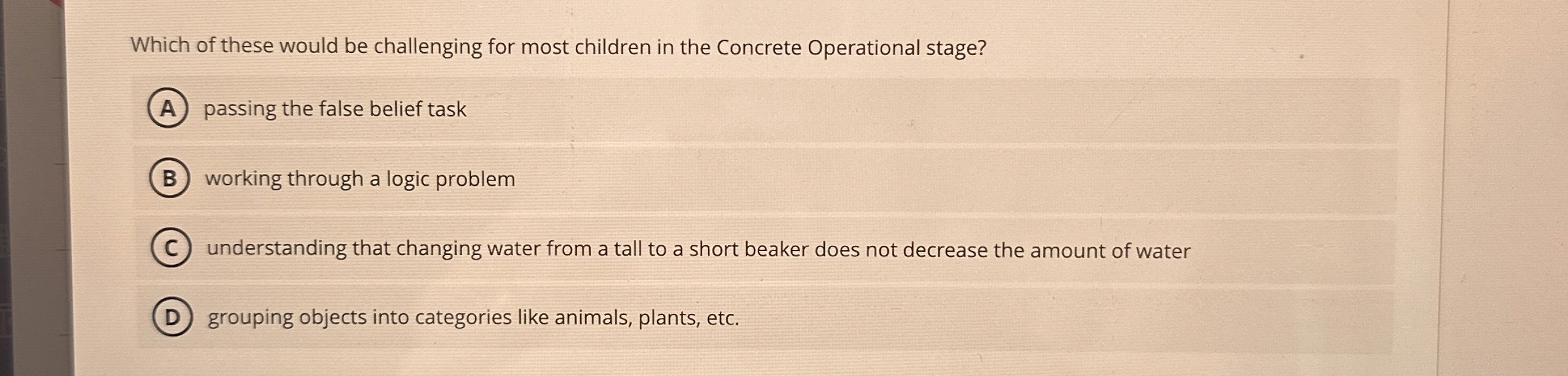 Solved Which of these would be challenging for most children