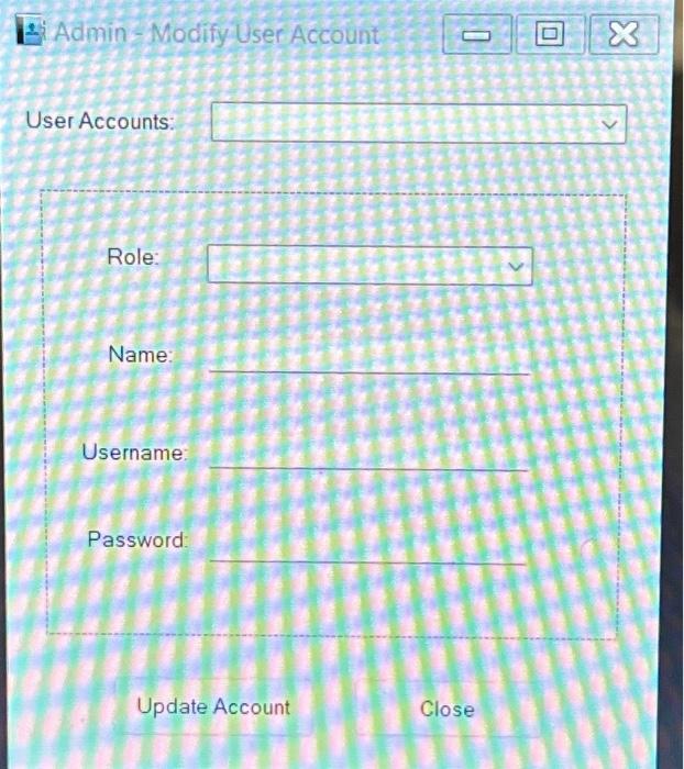 Solved Lab \#3-Admin Home, Admin Add User Account and Admin | Chegg.com