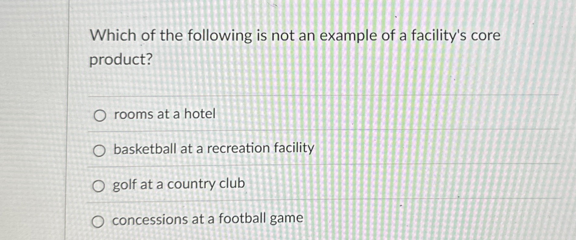 Solved Which of the following is not an example of a | Chegg.com