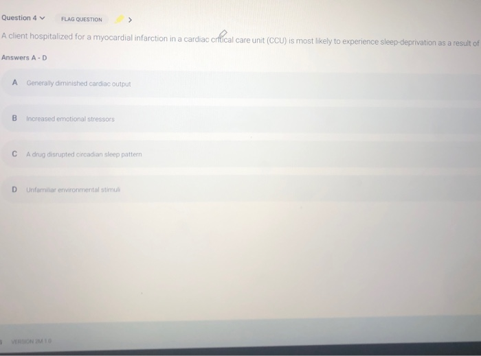 Solved a client hospitalized for myocardial infarction in a | Chegg.com