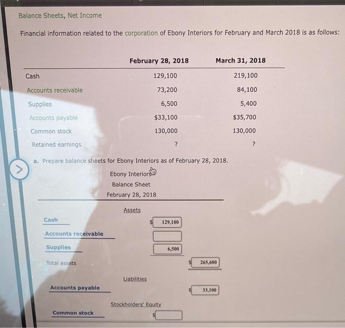 solved-balance-sheets-net-income-financial-information-chegg