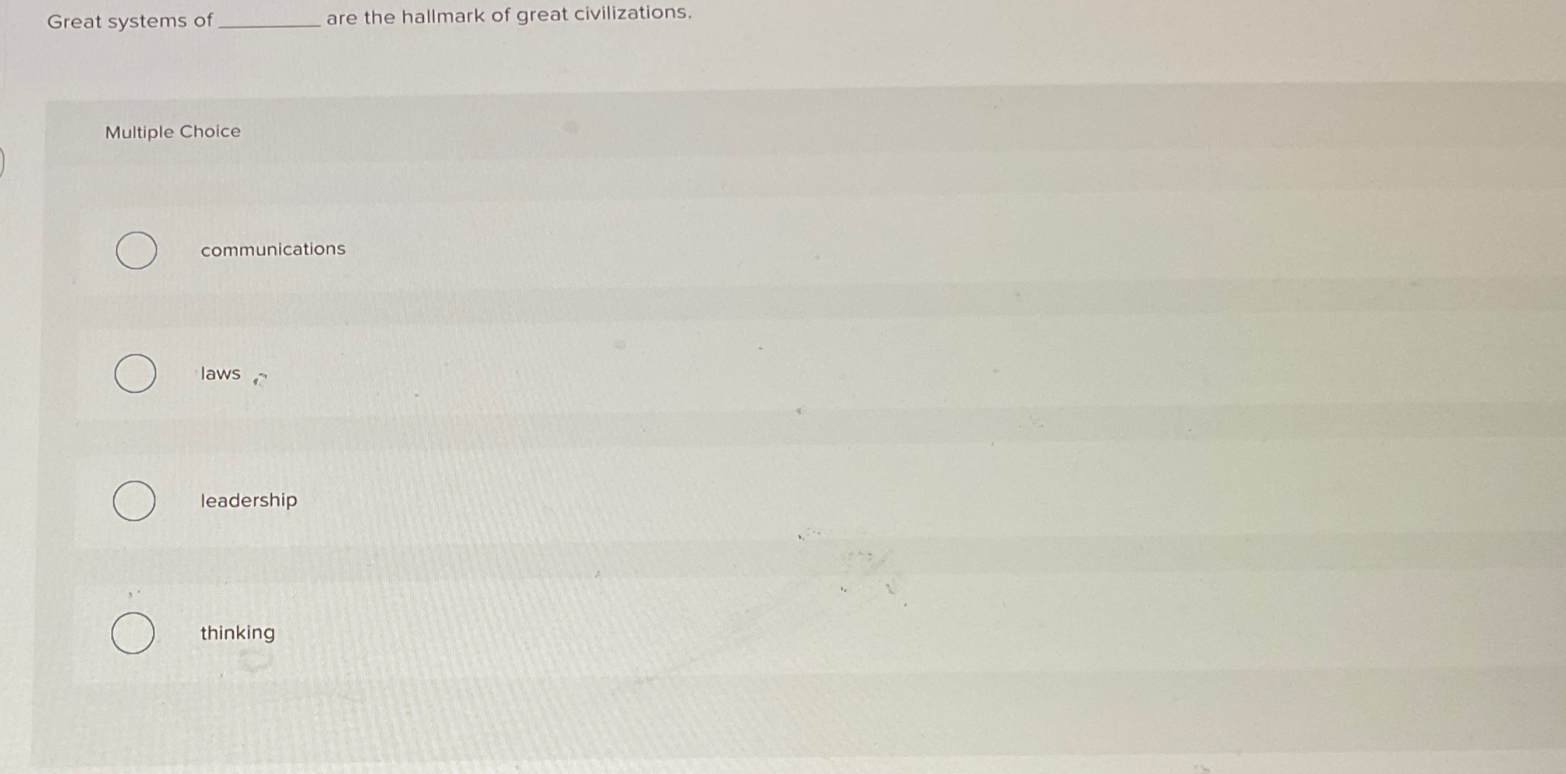 Solved Great systems of are the hallmark of great | Chegg.com