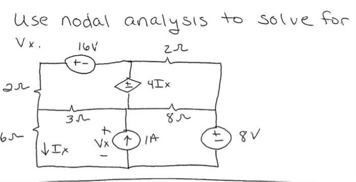Solved Use nodal analysis to solve for | Chegg.com
