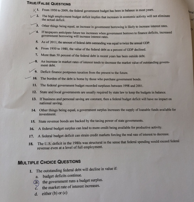 Solved TRUE/FALSE QUESTIONS Letal 1. From 1950 To 2009, The | Chegg.com