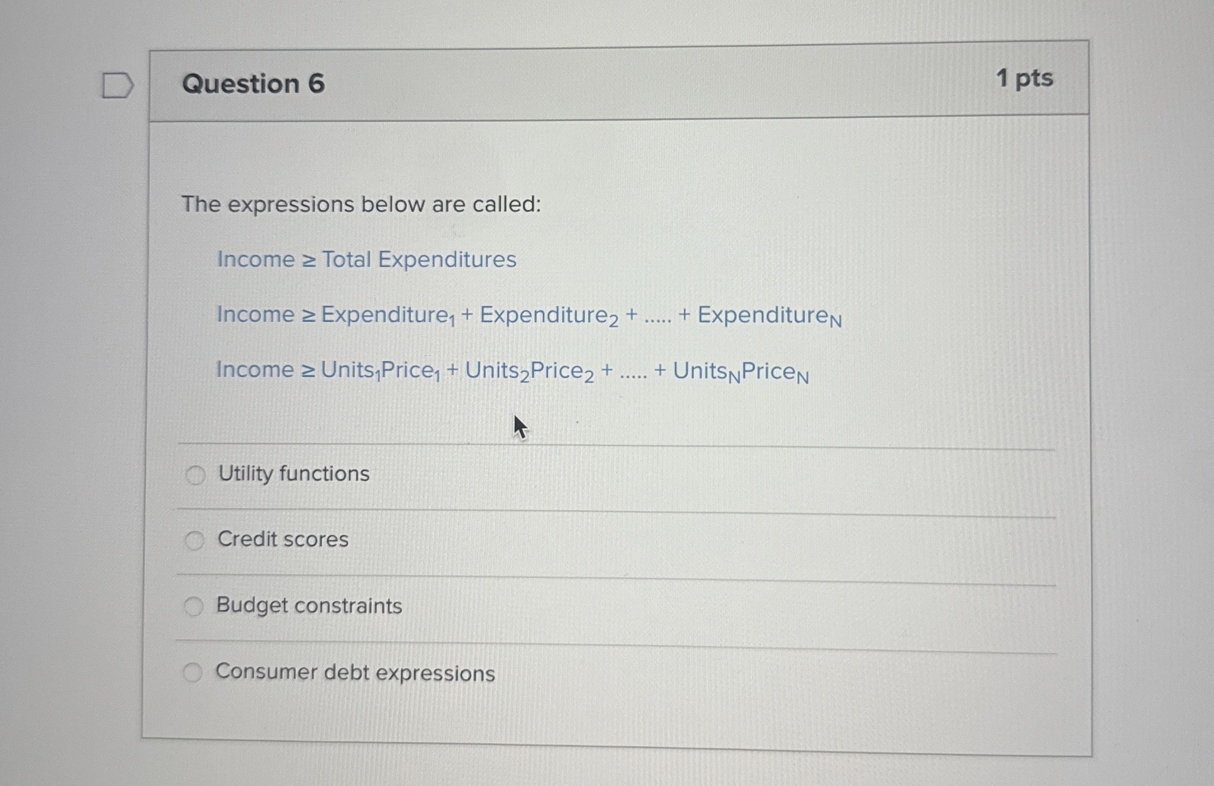 Solved Question 61 ﻿ptsThe expressions below are | Chegg.com