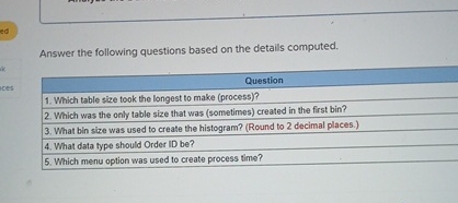 [Solved]: Answer the following questions based on the detail