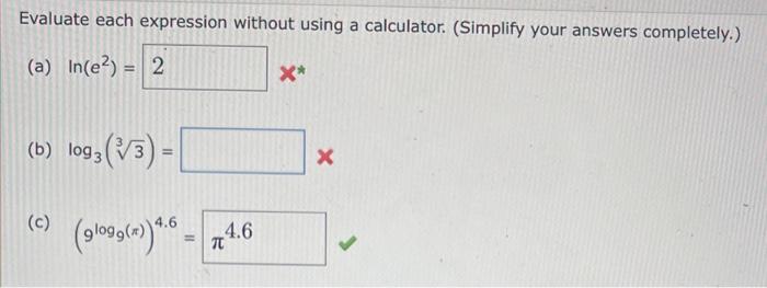 Solved 'Evaluate each expression without using a calculator