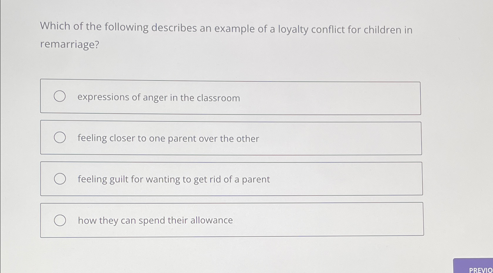 Solved Which of the following describes an example of a | Chegg.com