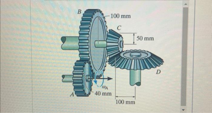 Solved The motor turns gear A with an angular acceleration | Chegg.com