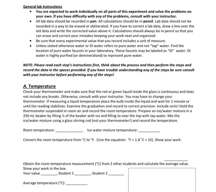 Solved General lab Instructions You are expected to work | Chegg.com