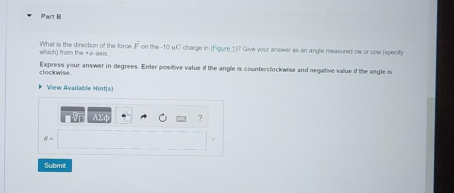 Solved Part A What is the magnitude of the force F on the | Chegg.com