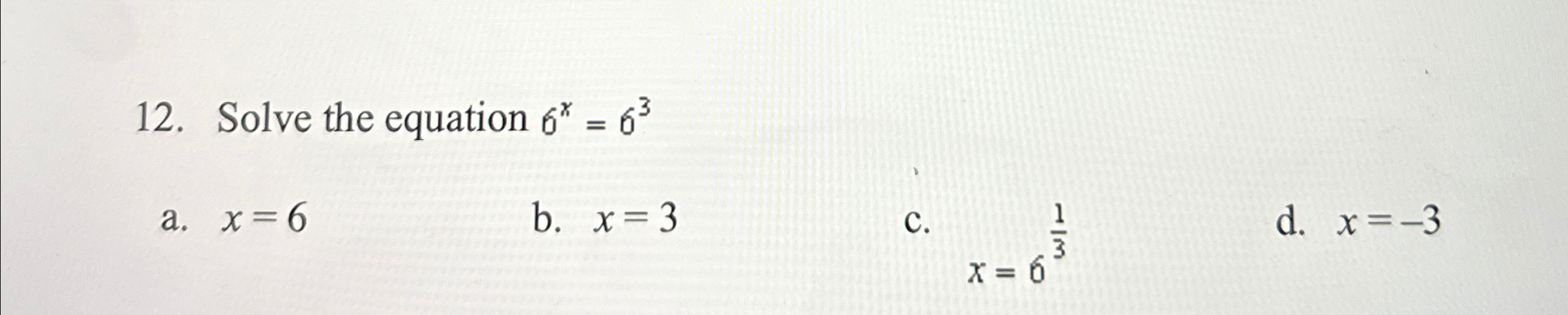 solve 6x 1 3 x 3 6