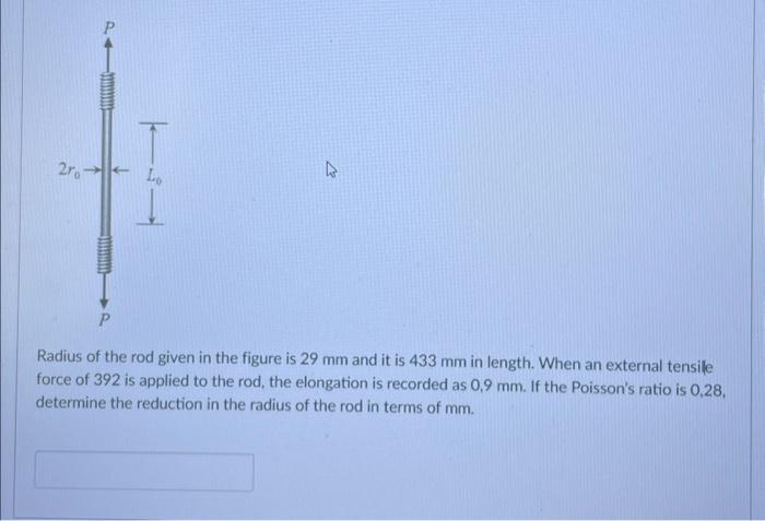 Solved Radius of the rod given in the figure is 29 mm and it | Chegg.com