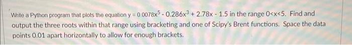 Solved Write a Python program that plots the equation | Chegg.com