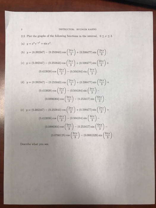 Solved MATH 1600 TRIGONOMETRY EXERCISE SET 5 Name: 1. | Chegg.com