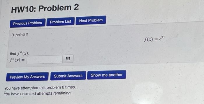 Solved HW10: Problem 2 Previous Problem Problem List Next | Chegg.com