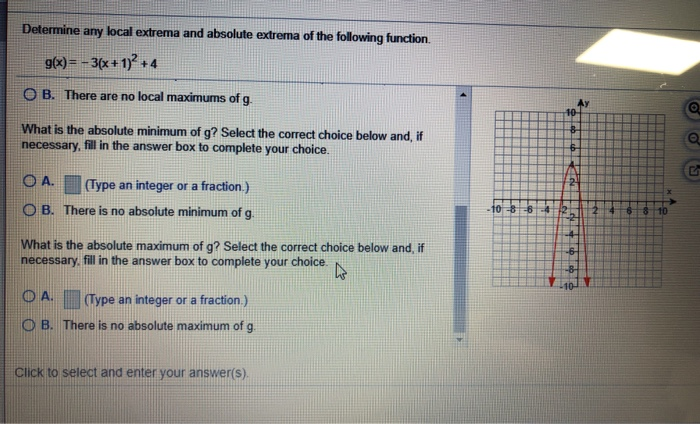 Solved Determine Any Local Extrema And Absolute Extrema Of | Chegg.com