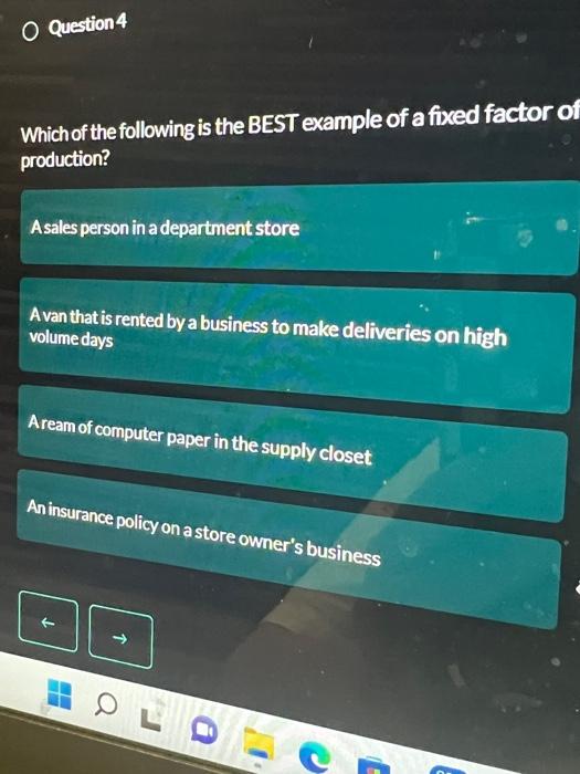Solved Which of the following is the BEST example of a fixed