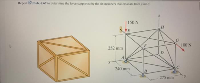 Solved Repeat f8 Prob. 6.67 to determine the force supported | Chegg.com