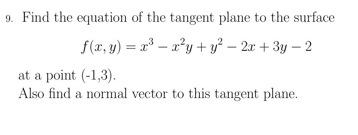 Solved Find the equation of ﻿the tangent plane to ﻿the | Chegg.com
