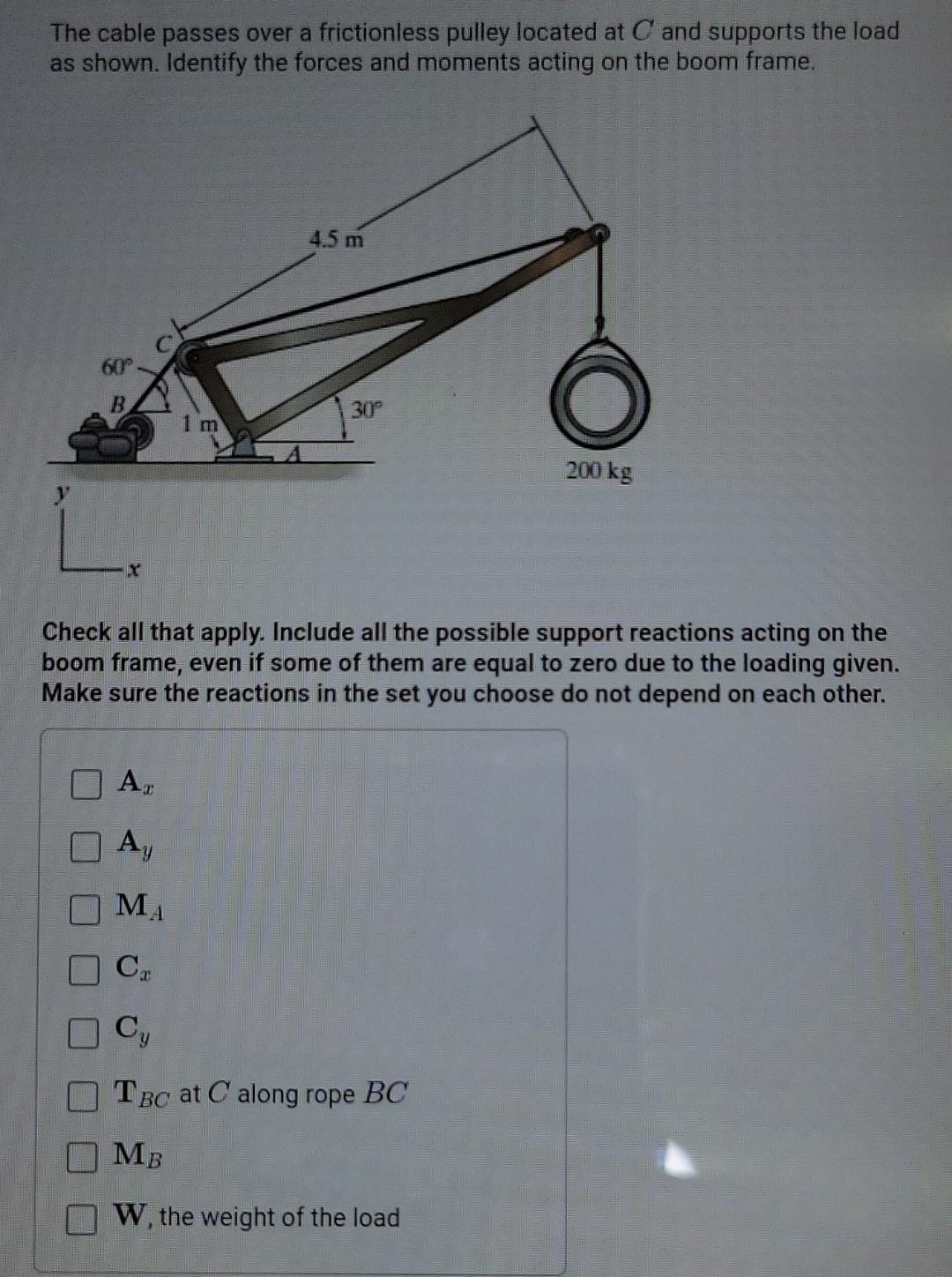 Solved the cable passes over a frictionless pulley located