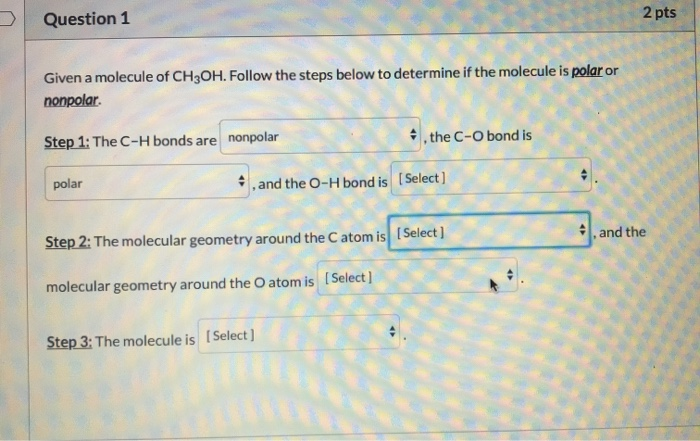 ch3oh molecular geometry