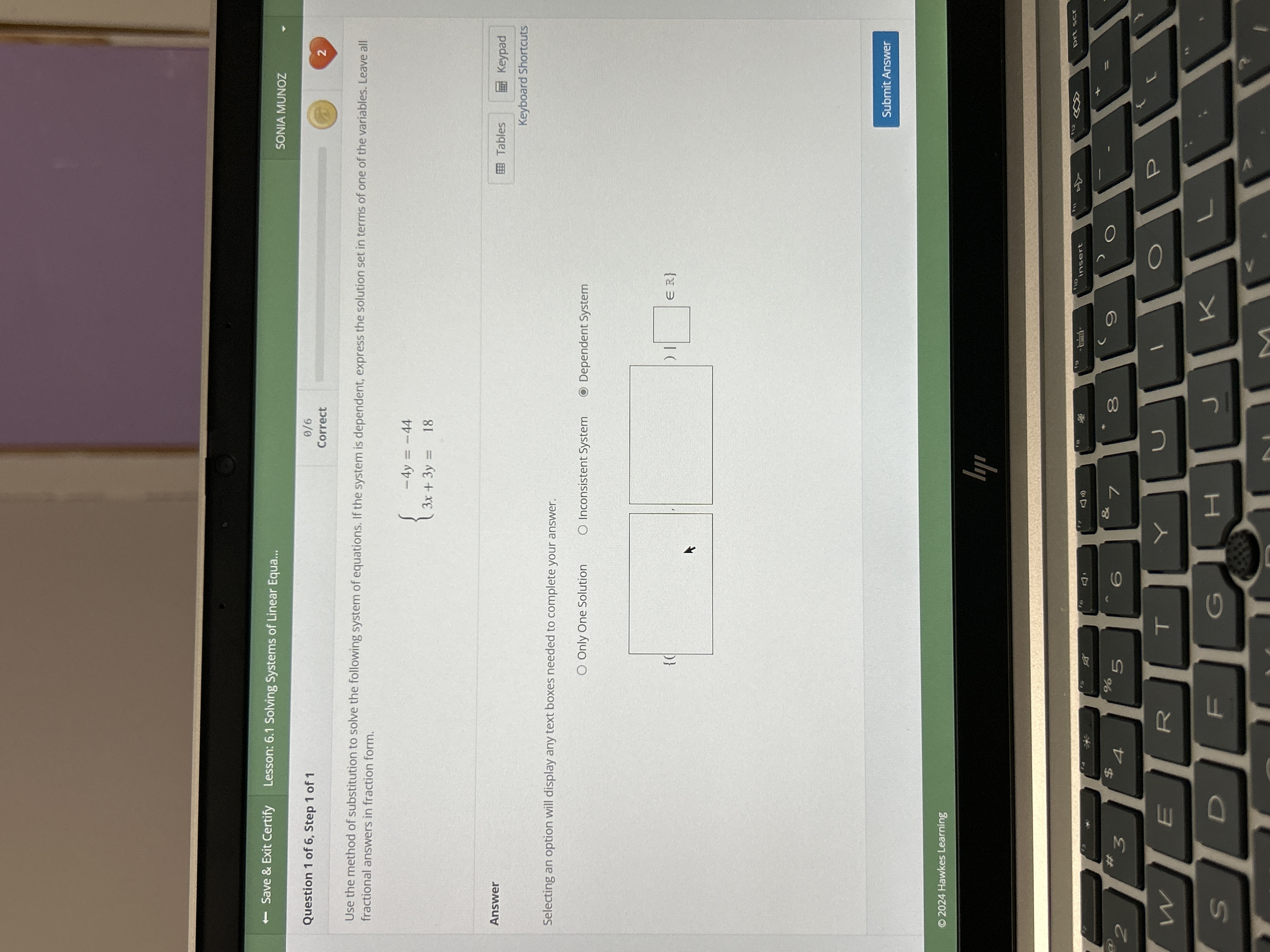 Solved Use the method of substitution to solve the following | Chegg.com