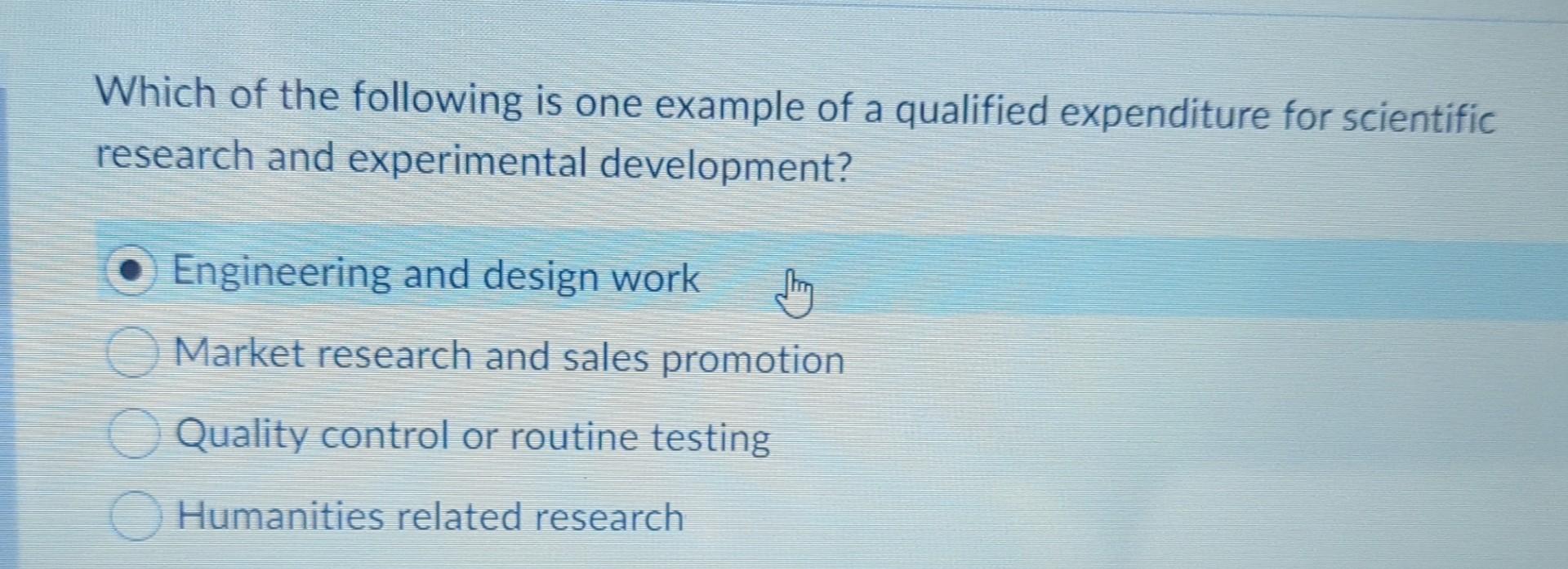 Solved Which of the following is one example of a qualified