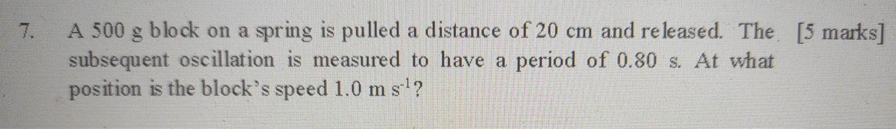 solved-a-500-g-block-on-a-spring-is-pulled-a-distance-of-20-chegg