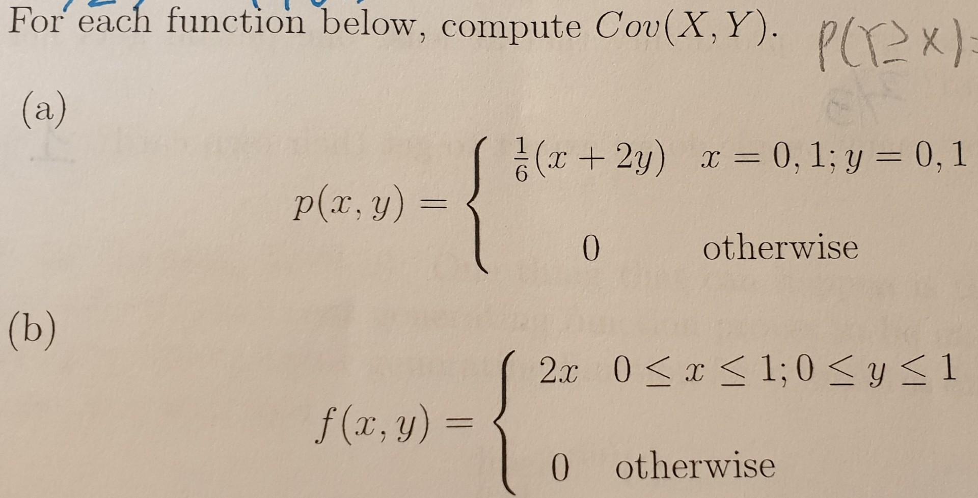 Solved answer: (a) -1/18 (b) 0 Can you explain both of | Chegg.com