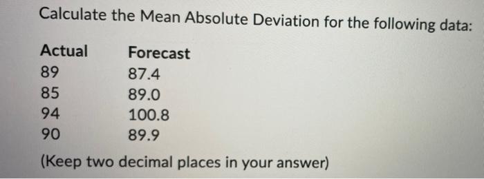 Solved Calculate the Mean Squared Error for the following | Chegg.com