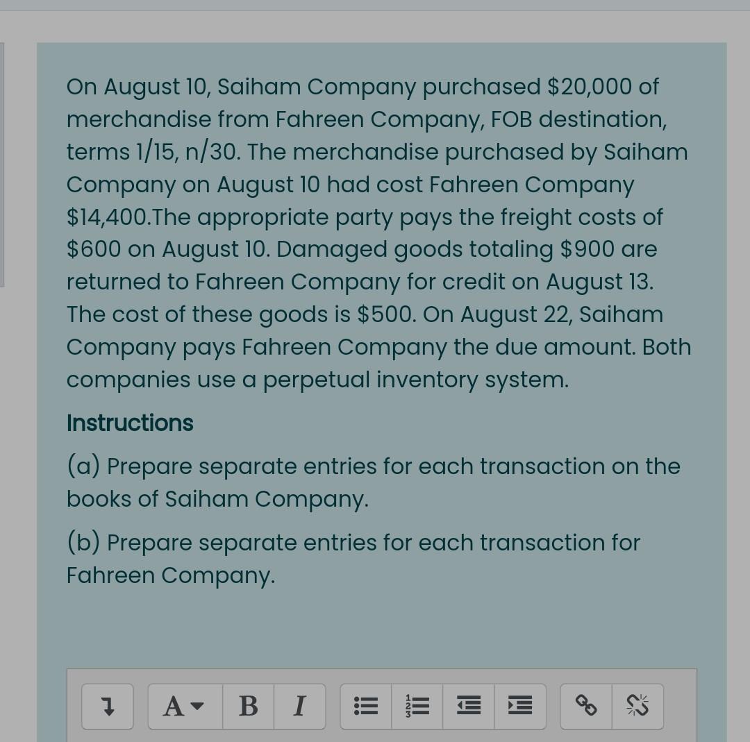 Solved (a) Prepare separate entries for each transaction on | Chegg.com