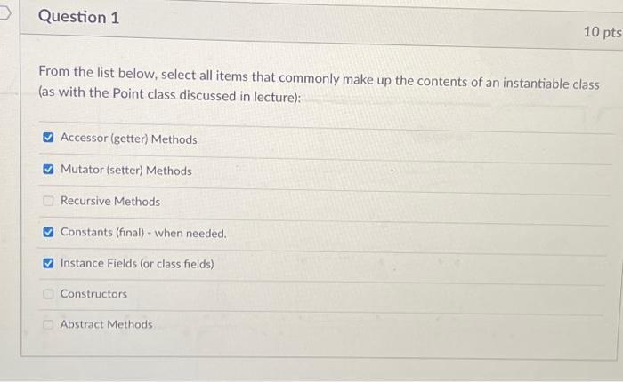 Solved From the list below, select all items that commonly | Chegg.com