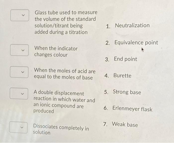 Solved Glass tube used to measure the volume of the standard