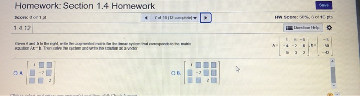Solved Save Homework: Section 1.4 Homework Score: 0 of 1 pt | Chegg.com