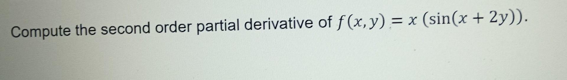 second order derivative of e power x sin 5x