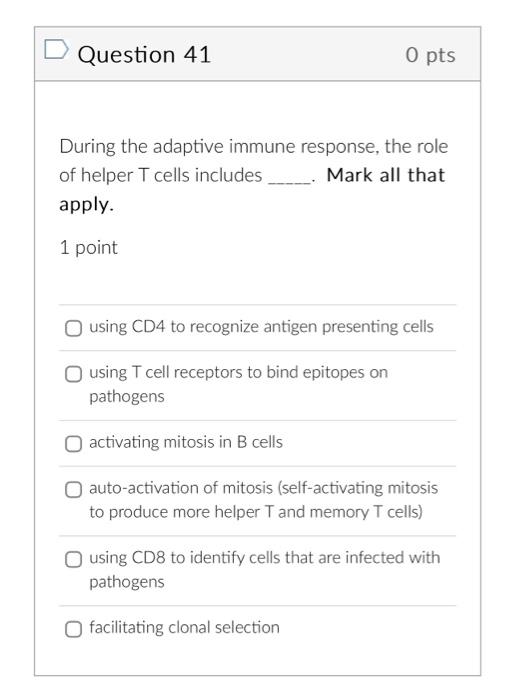 role of helper t cells in the adaptive immune response