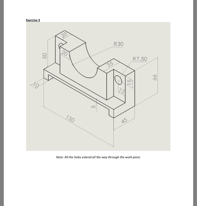 Solved • • • Draw the three projection views for the | Chegg.com