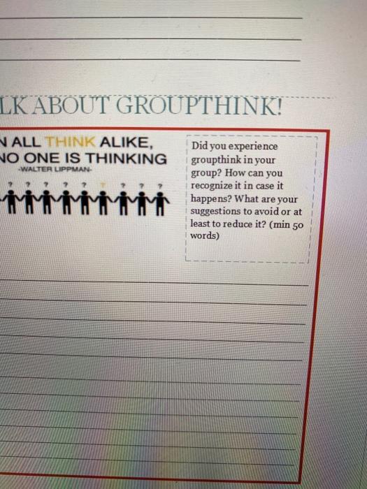 JOINING A GROUP Explain why people join a group. Use | Chegg.com