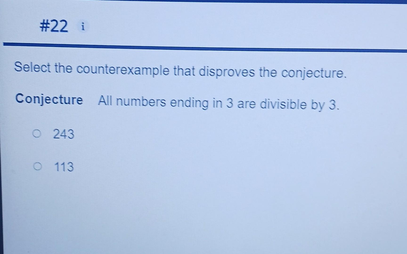 Solved Select the counterexample that disproves the | Chegg.com